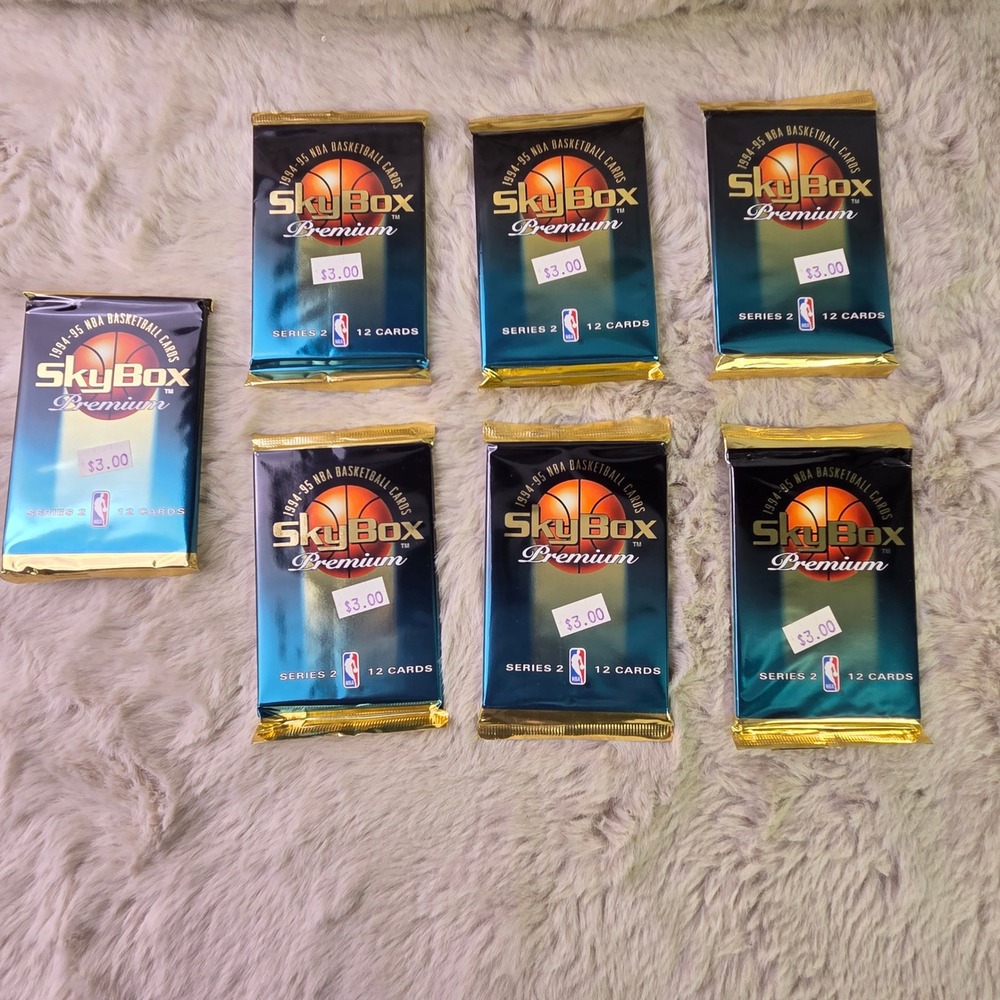 1994-95 SkyBox Premium Series 2 Sealed Packs Lot of 7 NBA